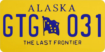 AK license plate GTG031