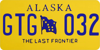 AK license plate GTG032