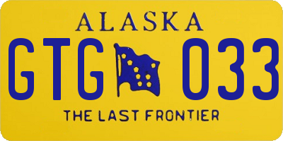 AK license plate GTG033