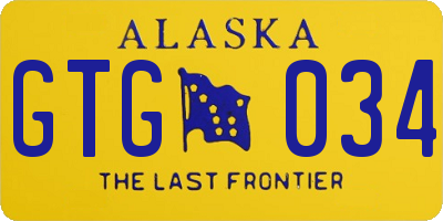 AK license plate GTG034