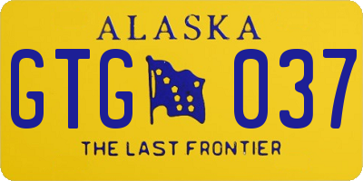 AK license plate GTG037