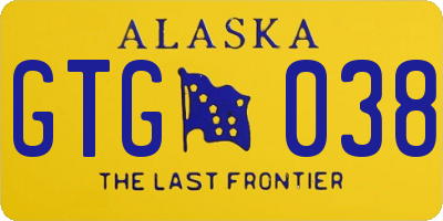 AK license plate GTG038