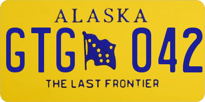 AK license plate GTG042