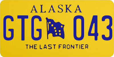 AK license plate GTG043