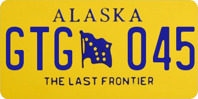 AK license plate GTG045