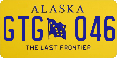 AK license plate GTG046