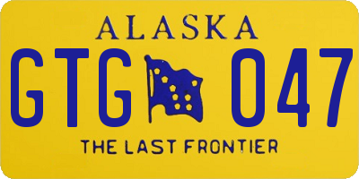 AK license plate GTG047