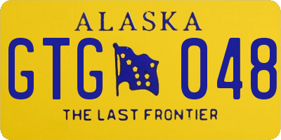 AK license plate GTG048