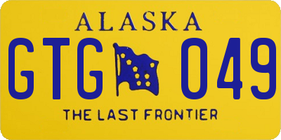 AK license plate GTG049