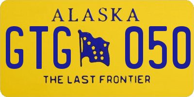 AK license plate GTG050