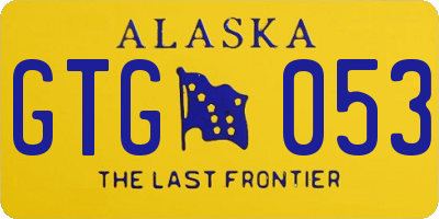 AK license plate GTG053