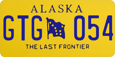 AK license plate GTG054