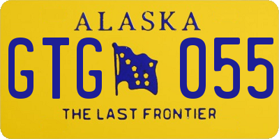 AK license plate GTG055