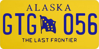 AK license plate GTG056