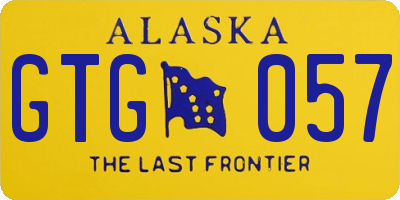 AK license plate GTG057