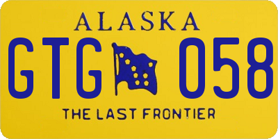 AK license plate GTG058