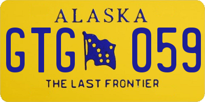 AK license plate GTG059