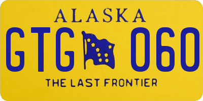 AK license plate GTG060