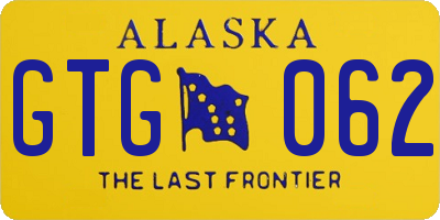 AK license plate GTG062