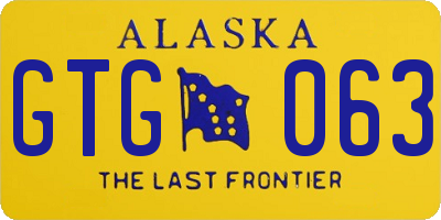 AK license plate GTG063