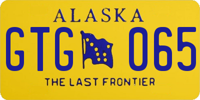AK license plate GTG065