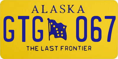 AK license plate GTG067