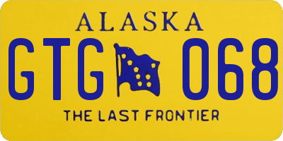 AK license plate GTG068