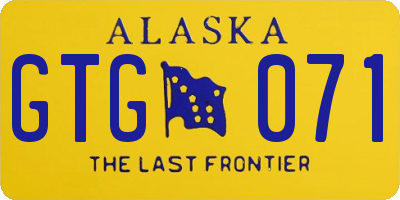 AK license plate GTG071