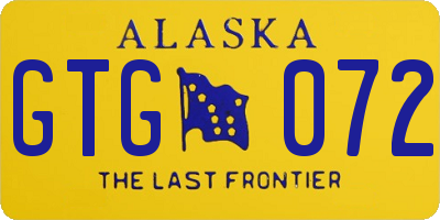 AK license plate GTG072