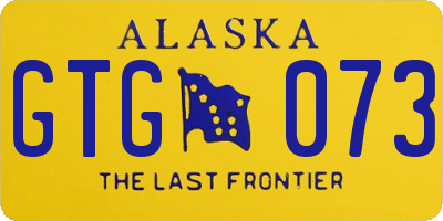 AK license plate GTG073