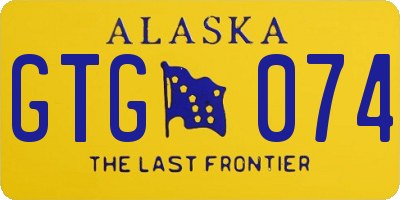 AK license plate GTG074