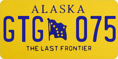 AK license plate GTG075