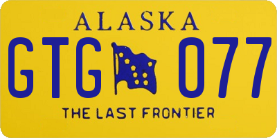 AK license plate GTG077