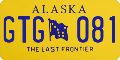 AK license plate GTG081