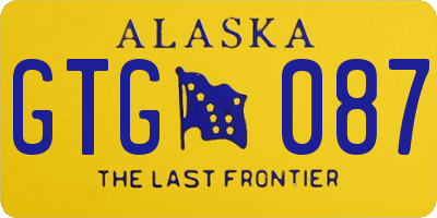 AK license plate GTG087