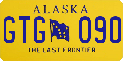 AK license plate GTG090