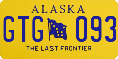 AK license plate GTG093