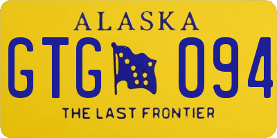 AK license plate GTG094