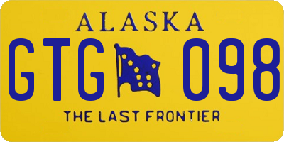 AK license plate GTG098