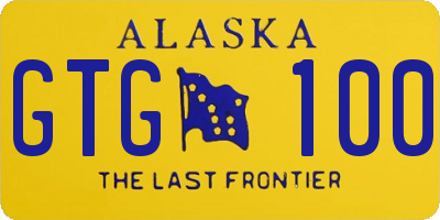 AK license plate GTG100