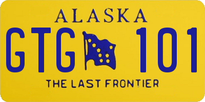 AK license plate GTG101