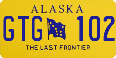 AK license plate GTG102