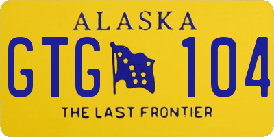 AK license plate GTG104