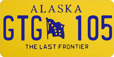 AK license plate GTG105