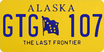 AK license plate GTG107