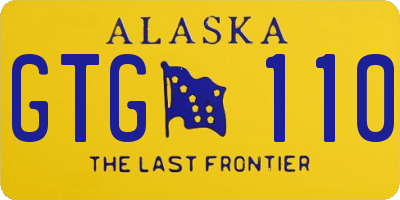 AK license plate GTG110