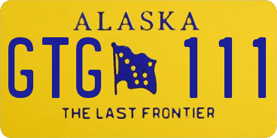 AK license plate GTG111