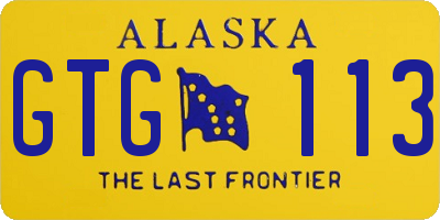 AK license plate GTG113