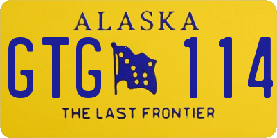 AK license plate GTG114