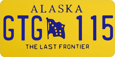 AK license plate GTG115